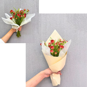 38 feuilles de papier d'emballage en coton, doublure non tissée amovible, imperméable, pour emballages de bouquets floraux pour fleuristes - Product Image 6