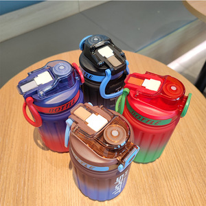 Botella de Agua de Plástico sin BPA a Prueba de Fugas con Pajita y Tapa, Vaso Deportivo para Viajes, Campamentos y Gimnasio - Product Image 2
