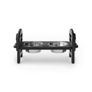 Tazón ajustable de acero inoxidable para mascotas con base duradera de HDPE para alimentación de agua de perros y gatos, uso en interiores y exteriores. - Product Image 3