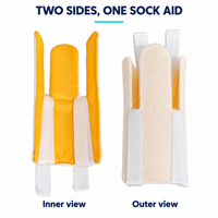 Nouveau best-seller Sockslider : Outil d'aide à la mise de chaussettes à trois doigts pour personnes âgées et femmes enceintes, en coton et plastique