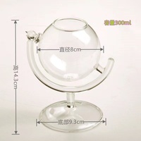 Gobelet à cocktail en forme de globe en verre borosilicaté de 300ml fait à la main pour bar, fête, verre à whisky transparent
