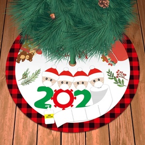 Best Quality Sparkly Silver Snowflake Sequin Luxury Faux White <strong>Fur</strong> Christmas Tree <strong>Skirt</strong> - Product Image 6