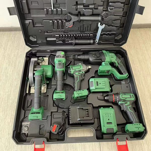 Ensemble d'outils électriques 5 en 1 marteau <span class=keywords><strong>scie</strong></span> <span class=keywords><strong>circulaire</strong></span> perceuse à percussion meuleuse d'angle Machine sans brosse avec étui rigide personnalisable OEM - Product Image 1