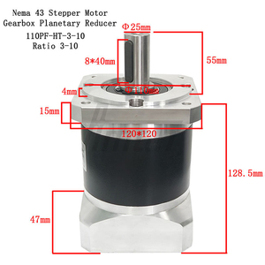 Moteur pas à pas hybride 110PF, rapport 10:1, Nema 43, pour robotique, machine CNC, routeur, réducteur à engrenages planétaires haute précision, 6,45 kg - Product Image 6