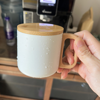 L100 Tasses à café en acier inoxydable de 400ml avec poignée Tasse à lait de bureau Logo personnalisé Gobelet isolé à double paroi 304