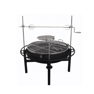Grille Barbecue Feu De Camp – Acier Rotative – 2 Bras Pivotants – Camping
