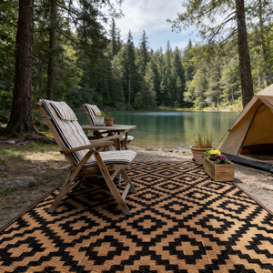 Alfombra Reversible Resistente para Exteriores, Camping, RV y Patio, 100% Polipropileno - Product Image 6