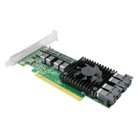 PCIe kartu adaptor NVMe SFF-8643 Porta 3.0x16 ke 8-Port