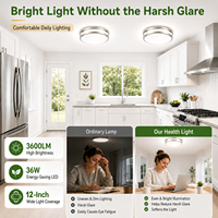 Plafonnier LED Tendance 2025 – Nouveauté : Lampes de Plafond Double Anneau 12W, 18W, 24W – Panneau LED Rond pour Éclairage de Plafond