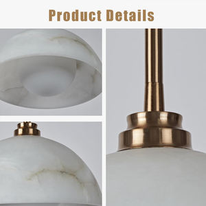 Luce ciondolo da bagno in alabastro con cupola di Design contemporaneo - Product Image 3