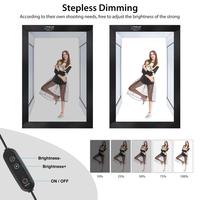 PULUZ 2m Éclairage de studio 5500K Lumière photo Kit de boîte de studio photo pour vêtements Modèle adulte Accessoires de studio photo