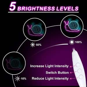 Enseigne au néon en forme d'escargot boule <span class=keywords><strong>disco</strong></span>, art mural pour fête, enseigne au néon pour bar, enseigne au néon personnalisée pour bar à bière, bar musical - Product Image 4