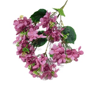 Bouquet de fleurs artificielles d'hortensias en soie, longue durée, pour décorations de mariage et arrangements au sol, vente en gros - Product Image 5