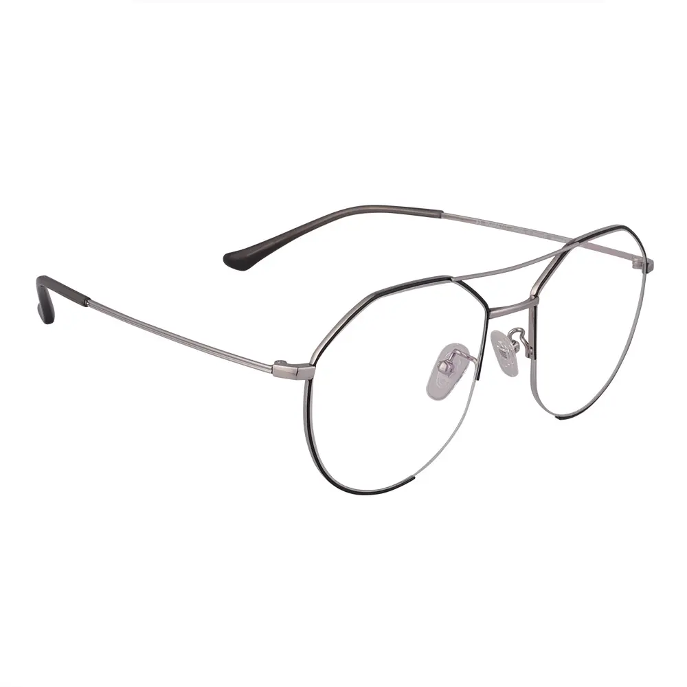 99yi 新型メガネユニセックス金属フレームダブルビームクラシック卸売光眼鏡フレーム