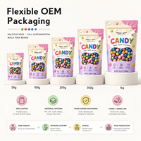 Sachet Doypack Mylar haute barrière pour compléments alimentaires, capsules de vitamines, poudre protéinée et emballage alimentaire de qualité alimentaire pour confiseries