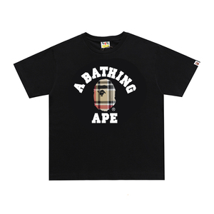 2026 1:1 High Version Ready Stock Letter Printing Men's T-shirt Fashion Designer Bapees Shirt Men Trendy Printed Bapees Tee - Product Image 2
