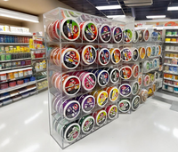 Présentoir de comptoir de bureau en acrylique sur mesure avec logo et motif, pour chewing-gum, tabac à chiquer, sachets de nicotine, snus