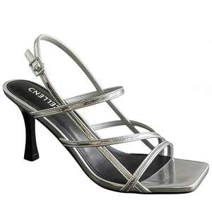 <span class=keywords><strong>Sandalias</strong></span> de tacón alto <span class=keywords><strong>plateadas</strong></span> de moda para <span class=keywords><strong>mujer</strong></span>, con tira fina y punta abierta, personalizables al por mayor, Colección Verano 2026 - Product Image 2