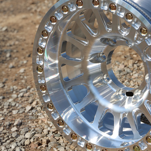 Jantes forgées de 17 pouces avec finition simili beadlock argentée usinée 17x8.5 17x9 17x10 6x139.7 6x135 pour <span class=keywords><strong>Ford</strong></span> F150 Raptor <span class=keywords><strong>Ranger</strong></span> - Product Image 3