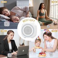 Mini-haut-parleur portable rechargeable à LED RGB avec machine à bruit blanc et veilleuse pour adultes, enfants et bébés - Aide au sommeil