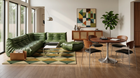 Sofá de Cuero ATUNUS, Sofá Moderno para Lectura y Sala de Estar, Muebles Impermeables de Cuero para el Suelo, Sofá Verde de 1, 2 y 3 Plazas