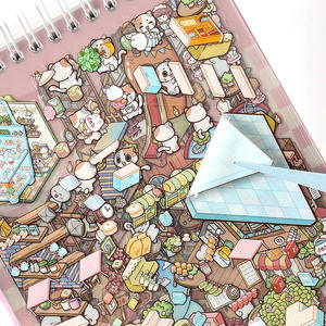 40 pièces/paquet, le livre d'autocollants Sims, autocollants 3D autocollants brillants en PET + papier, autocollants de paysage pour la décoration des fêtes - Product Image 1