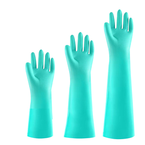 Gants de travail robustes de 33 cm, verts, imperméables, antistatiques, sans latex, résistants aux produits chimiques, pour travaux industriels, jardinage et tâches ménagères - Product Image 5