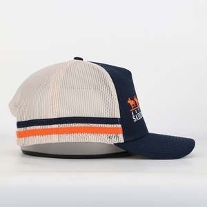Casquette de camionneur en maille personnalisable à 5 panneaux 100% coton taille réglable logo brodé à la mode pour la pêche performante - Product Image 4