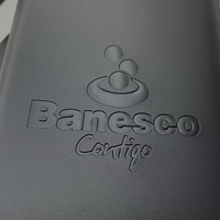 Porte-reçus de caisse en PVC noir durable, personnalisable avec logo, pour restaurant