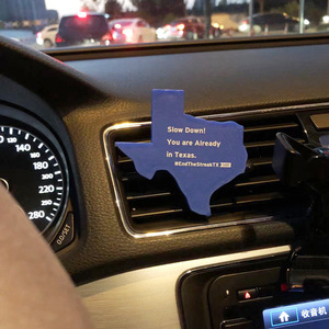 Car Air Freshener Texas Shape Jasmine Scent Solid Type For Air Vents - Product Image 1