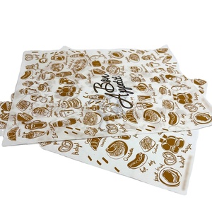 Papier sulfurisé/glassine/kraft/PE/aluminisé vierge personnalisé en gros pour pizza, hamburger, sandwich, boulangerie, avec cire simple face - Product Image 3
