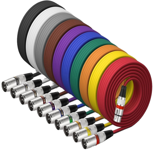 Custom Length 1m XLR 3PIN Male to Female Cable for Microphone Mixer HDTV Audio Cable PVC Speaker 3m 5m 8m 10m 15m 20m 50m