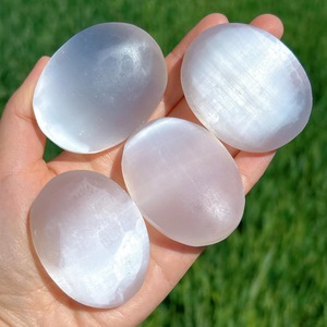 Wholesale Hot Sales Healing Crystal <b>Craft</b> Natural Selenite Palm Stone for Home Decor and Gifts - Product Image 1