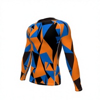 Kaos Rash Guard MMA Lengan Panjang Custom Logo, Kimono Jiu Jitsu Pria 4Pcs/Set, Celana Pendek Muay Thai, Jersey Tinju BJJ