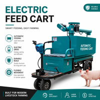 Chariot d'alimentation électrique automatique, marche avant/arrière, pour l'élevage de volailles et de bétail