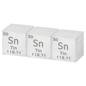 <span class=keywords><strong>Cubo</strong></span> de Estaño Metálico Yeemeida Sn de 10 mm, 8 g, 99,99 %, Tabela Periódica de los Elementos Grabada - Product Image 5