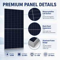 Composant Énergétique à Cadre en Aluminium Anti-Corrosion de Qualité Supérieure pour Système Énergétique Résidentiel de Ferme Solaire, Panneau Solaire Monocristallin