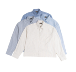 Camicia a Righe a Maniche Corte con Taglio Quadrato per Ragazzi, Vestibilità Comoda, Maniche Lunghe, Camicia Casual con Tasca, Collezione Primavera e Autunno - Product Image 2