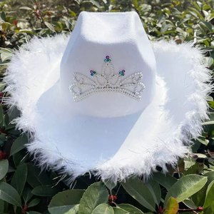 Western Style Pink Felt Tiara Cowboy <strong>Hat</strong> for Girls Fancy Dress Wild West Rodeo Accessory Children's <strong>Holiday</strong> Costume Party <strong>Hat</strong> - Product Image 6