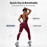 Combinaison de yoga et fitness pour femme, sans coutures, dos découpé, effet froncé, col carré, bretelle asymétrique, anti-transpiration, longueur intégrale, effet fessier galbé