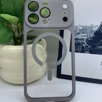 Coque de téléphone magnétique transparente verte en acrylique à couverture intégrale avec protection grand angle et refroidissement pour iPhone 17 PRO MAX