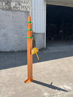 Mât de levage télescopique manuel en tube carré, longueur et couleur personnalisables, capacité de charge avec trépied pour antenne et caméra CCTV
