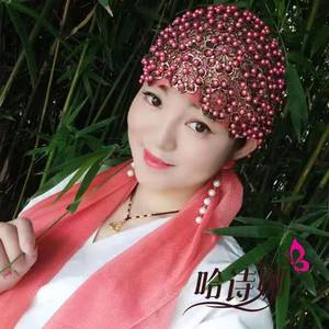 New luxury African beaded pearl full crystal headscarf women's ethnic Muslim <b>hat</b> - Product Image 2