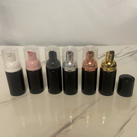 Hengjian 30ml 60ml 2oz givré noir mat en plastique mousse pompe bouteille distributeur cosmétique lavage à la main bouteilles de savon pour le nettoyage du visage