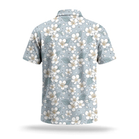 Polo de golf homme haute qualité, motif floral imprimé, léger, respirant, grande taille