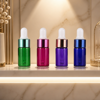 Livraison rapide, flacons compte-gouttes en verre coloré en gros pour huiles essentielles, échantillons de parfum