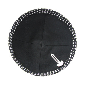 2025 personnalisé <span class=keywords><strong>Kippa</strong></span> noir et blanc tacheté Simple pur coton col rond juif chapeau à la mode accessoire ethnique - Product Image 5