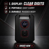 Démarreur de batterie puissant 15V avec compresseur d'air pour voiture, pompe à gonflage de pneus portable, batterie externe 10000mAh, démarreur de batterie de voiture d'urgence