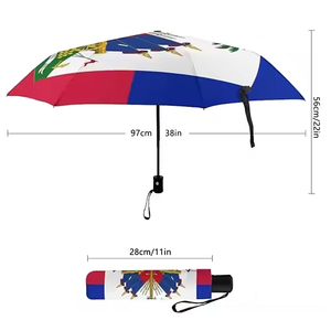 Parapluie de voyage pliable portable à ouverture/fermeture automatique, personnalisé avec impression UV, haute qualité, avec panneaux personnalisés, vente en gros - Product Image 6