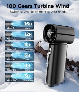 High Speed Portable Turbo 4000mAh <b>Pocket</b> Air Cooling Fan Outdoor <b>Plastic</b> Rechargeable USB Customizable Wholesale - Product Image 2